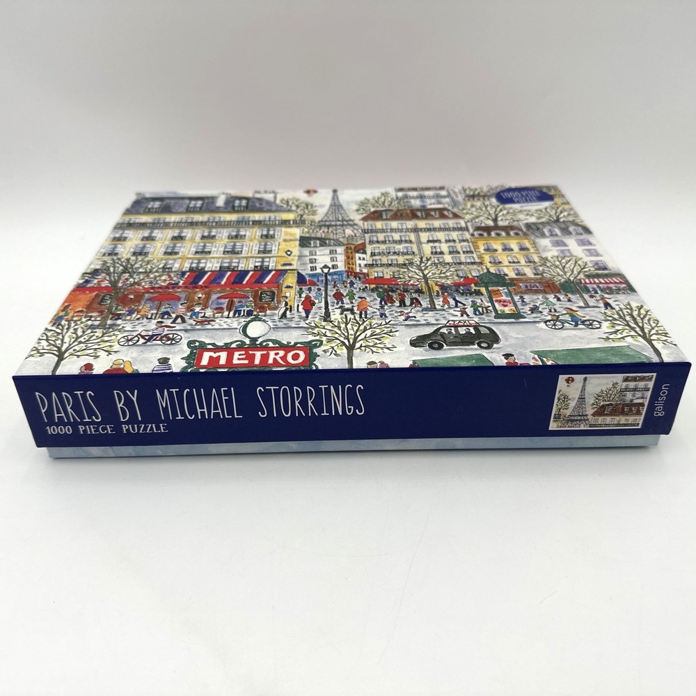 Galison Paris Michael Storrings Puzzle 1000pc Multi Cityscape Art 20x27 Sealed - Picture 2 of 16